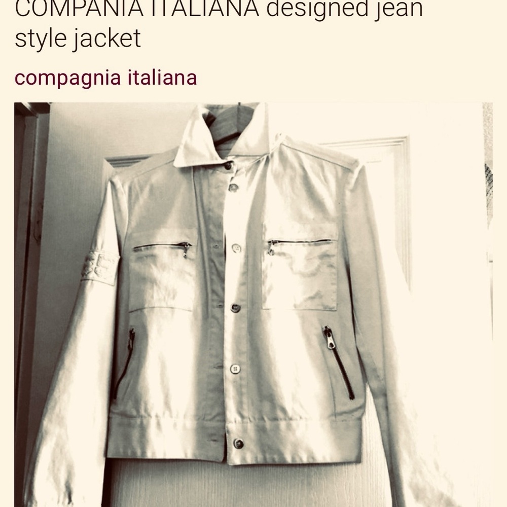 COMPANIA ITALIANA Italian designed jean style jacket. Quality hardware. High end